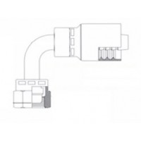 1/4 X 14MM Female 90° Swivel DIN (Light) 